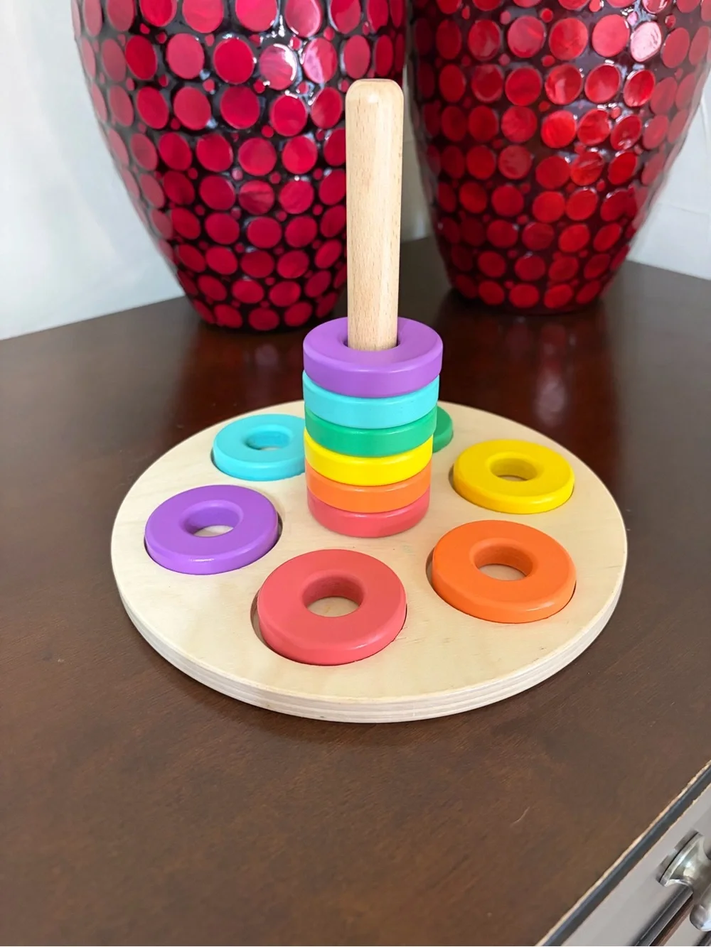 Lovevery Wooden Montessori Stacking Sorting Toy from the Babbler Play Kit